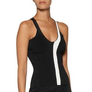 NWT La Ligne black and white Fine Line top